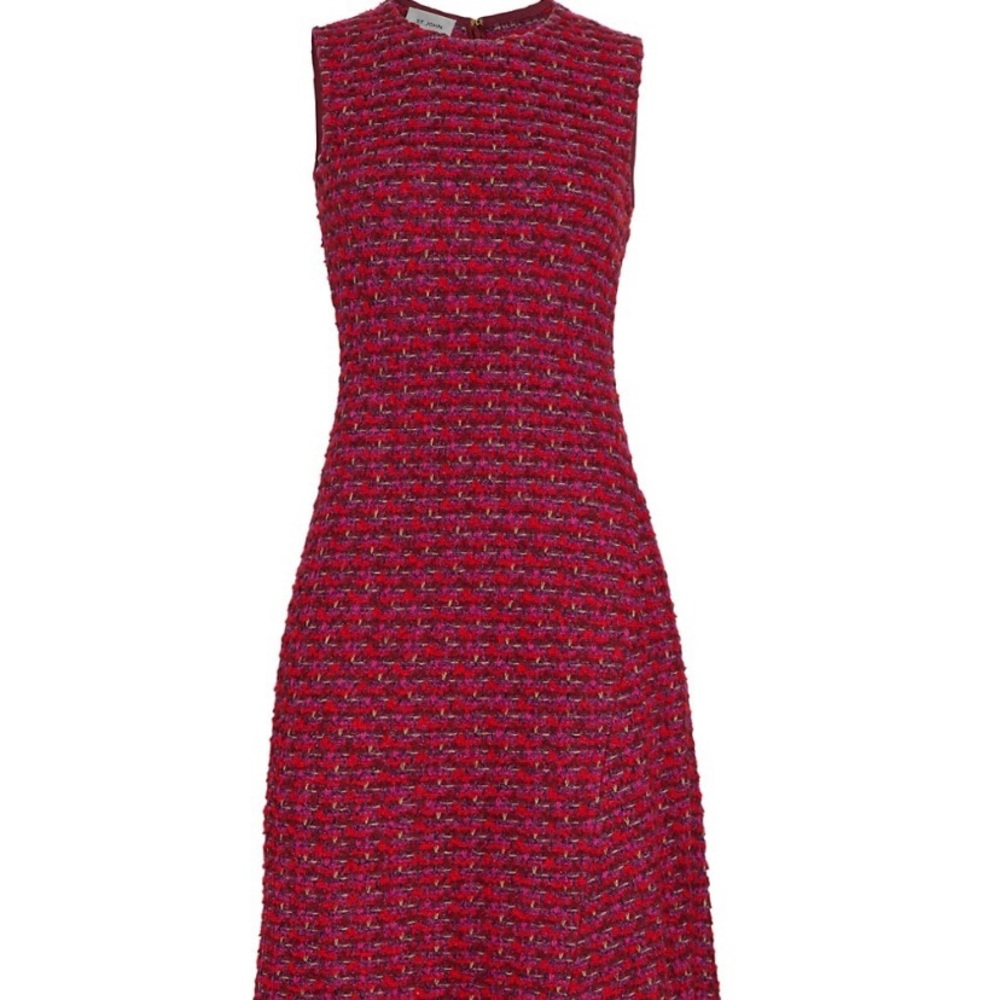 St John Sleeveless Knit Boucher Dress. Size 8